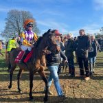 EVIE TURNS HER HAND TO PONY RACING
